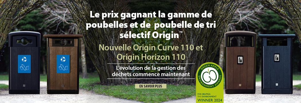 Poubelle urbaine Origin Green Apple 